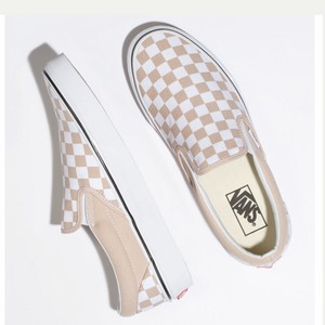 white slip on vans size 8 womens