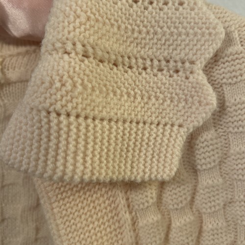 Vintage 70er Kuschelstrick Elfenbein Pullover Long Duster Cardigan M Mantel Jacke - Bild 4 von 10