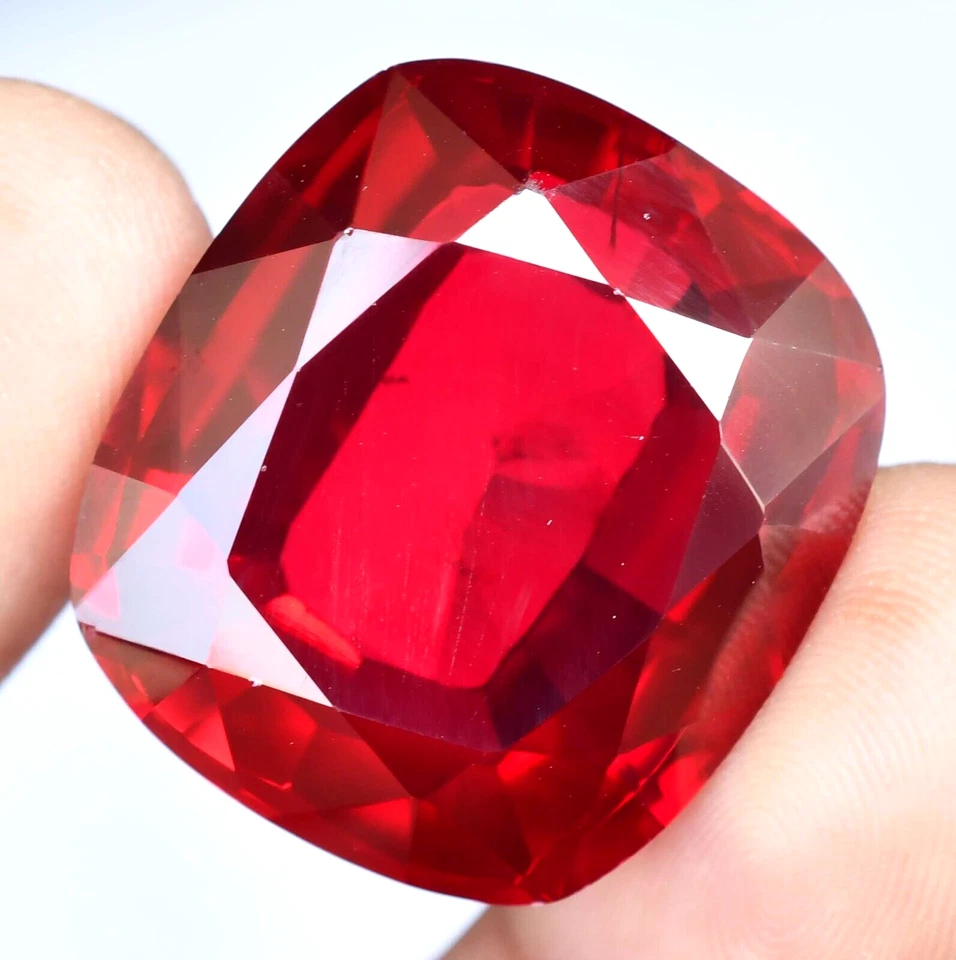 83.20 Ct Natural Mozambique Blood Red Ruby Certified Stunning Cushion Gemstone - Image 2 of 4