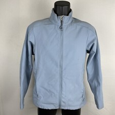 REI Size Large Womens Blue Athletic Full Zip Outdoor No Hood Softshell Jacket