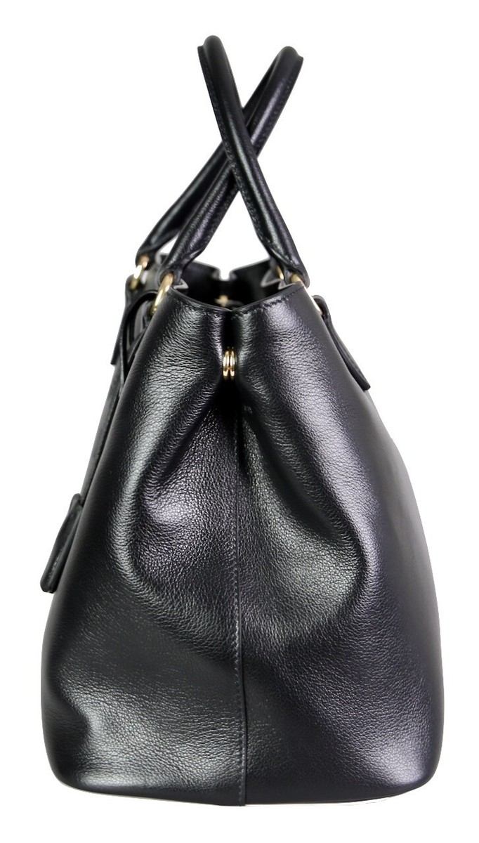 LUXURY PRADA SHOULDER BAG HANDBAG 1BA579 BLACK LEATHER NEW