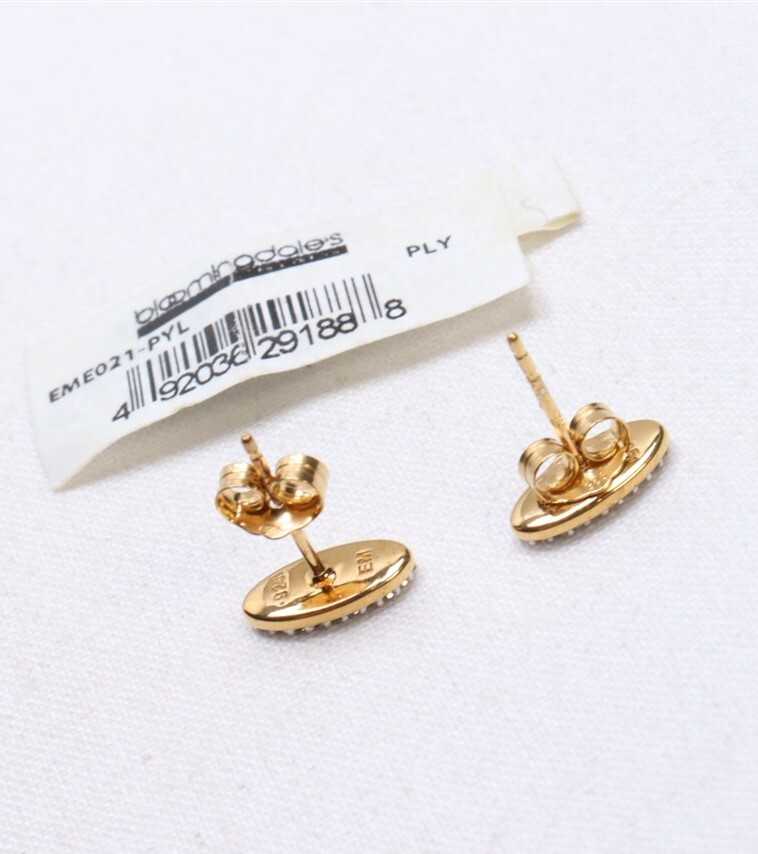 Elsie May .925 Sterling Silver Diamond Oval Post Earrings 485 New