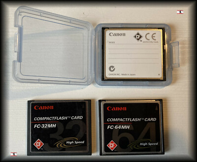 Canon / SanDisk Compact Flash CF-Card 32 / 64 MB FC-32MH FC-64MH mit Schutzhülle
