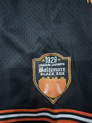 Baltimore Black Sox Black/Orange Button Down Batting Practice Jersey - Picture 3 of 5