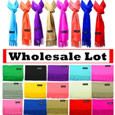 Unisex Winter Plain Solid Wool SCOTLAND Made 100 CASHMERE Scarf Scarves LOT