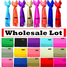 Unisex Winter Plain Solid Wool SCOTLAND Made 100% CASHMERE Scarf Scarves LOT