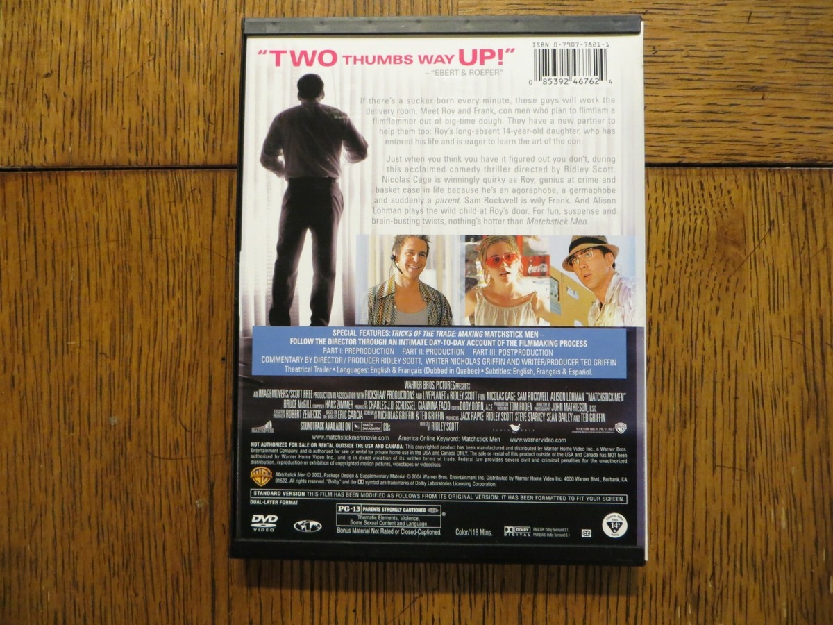 Matchstick Men - Nicolas Cage, Alison Lohman - 2003 Warner Bros