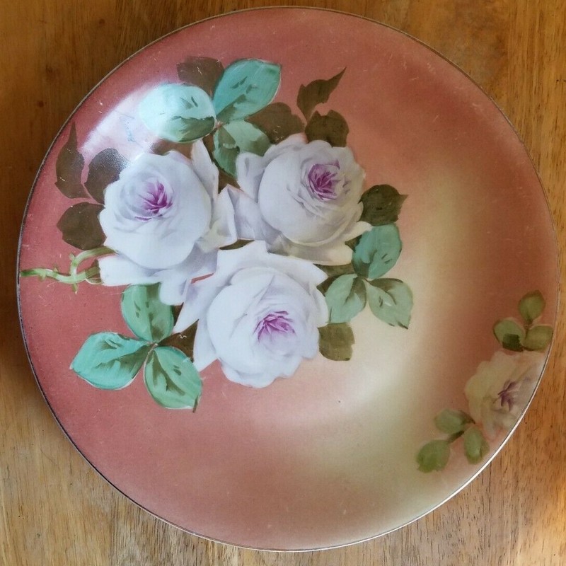 Vintage Blakeman & Henderson Limoges France Plate 10 5/8" Flower Pattern