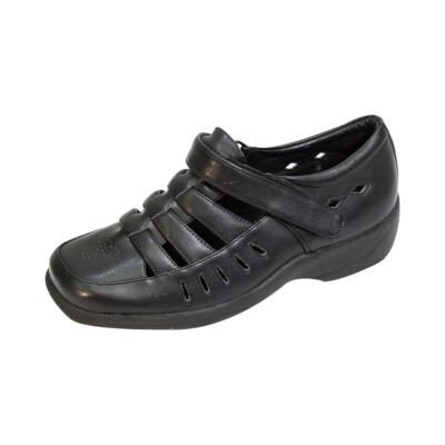   24 HOUR COMFORT Fiona Women's Wide Width Hook and Loop Leather Loafers  