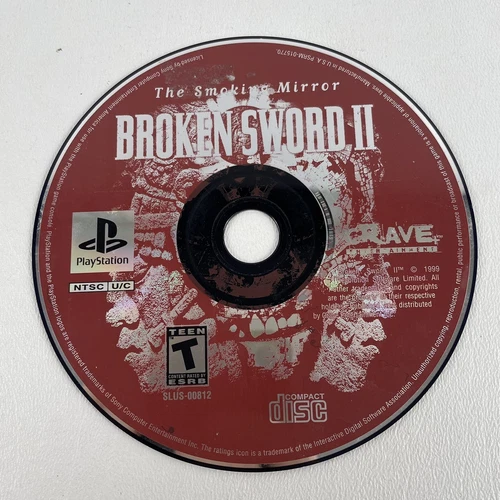 🔥Broken Sword II 2 The Smoking Mirror (PS1, PlayStation 1) Disc Only TESTED🔥