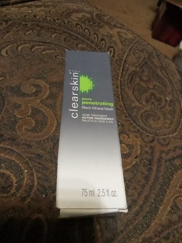 Avon Clearskin Pore Penetrating Black Mineral Mask 2.5 fl oz New in Box