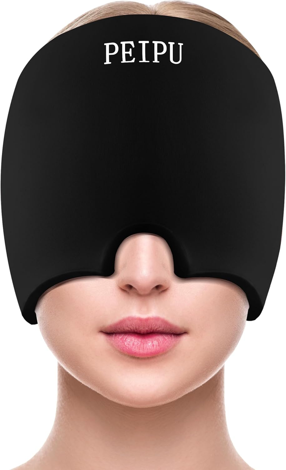 Migraine Relief Cap, Soothing Headache Ice Pack, Cooling Gel Hat,Hot