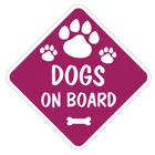 GENERIC DOGS ON BOARD Vinyl Car Van Sticker or Sign and Sucker Dog Pet Lover