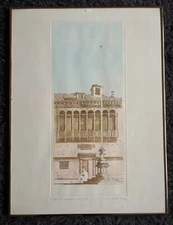 RICHARD BEER 1928-2017  Artist Proof ETCHING "Campo San Stefano" Venice