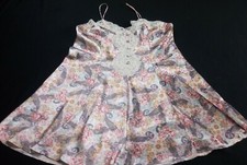 Vintage Sleep Solutions Womens Sz M Floral Lace Satin Button Front Night Wear