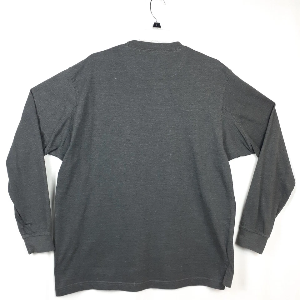 Smiths Workwear Manga Larga Bolsillo Cuello Redondo Axila Refuerzo Hombres XL Gris Camiseta Foto 2 de 4