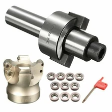 3/4 FMB22 Straight Shank Arbor+EMR 5R 50-22 Mill Cutter+10x RDMT1003 Inserts C#