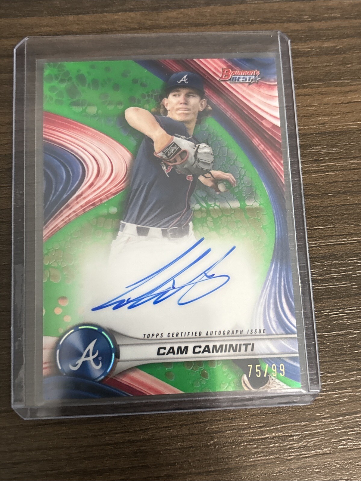 2024 Bowman's Best Cam Caminiti Green Refractor ON-CARD Auto 75 /99