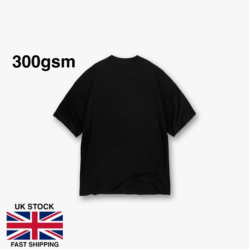 300gsm Black T shirt - Ultra Heavyweight Blank - 第 1/8 張圖片