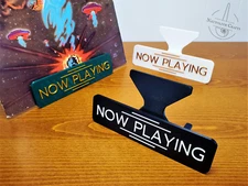 Now Playing Display Stand for Vinyl Records - Retro Tabletop Album Sleeve Holder