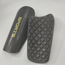 Sports Teenagers Adult Soccer Football Shin Guard Pad Sleeve Sock Black Size L