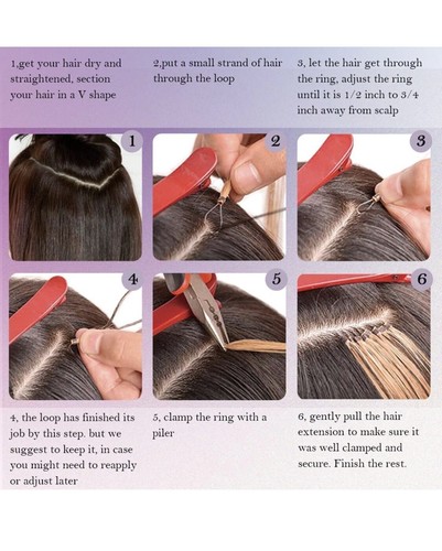 Microlink Hair Extensions Human Hair Micro Loop Bead In Hair Ombre 18” 50 Strand - Picture 6 of 6