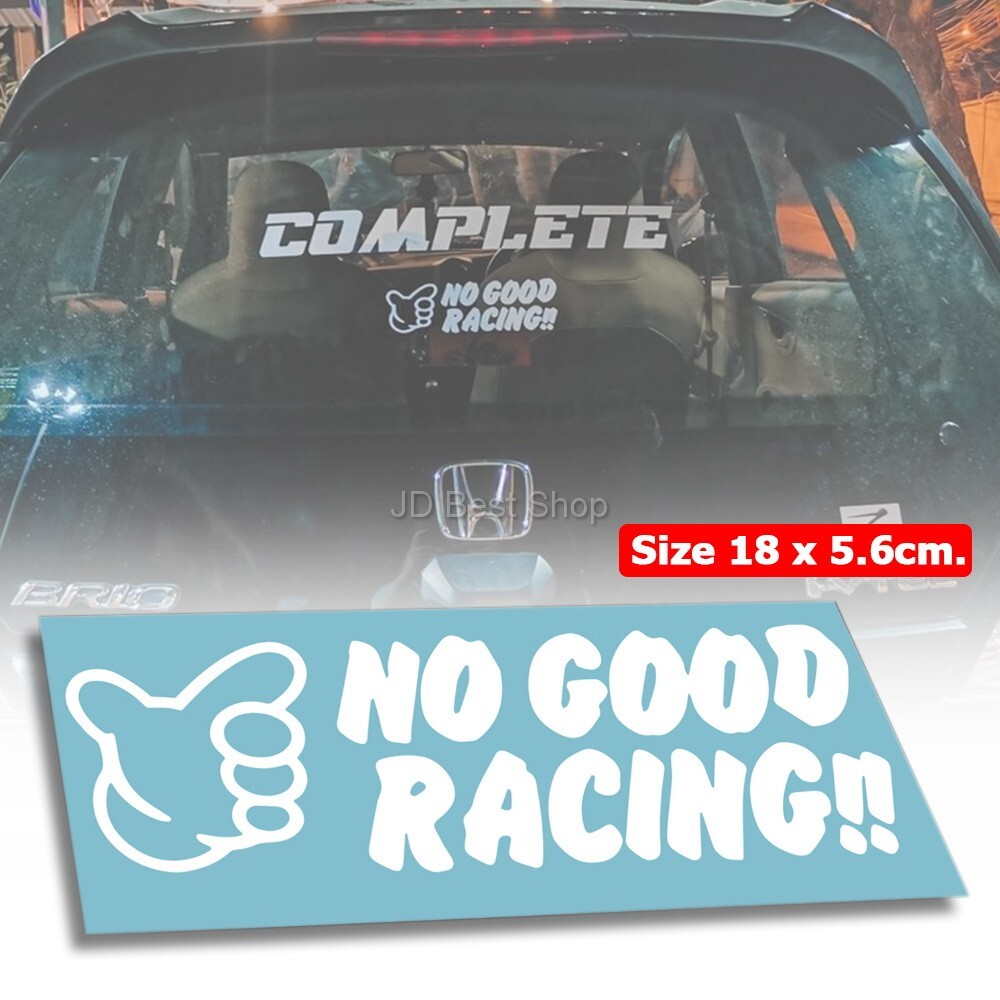 Adesivo JDM 'No Free Rides Shocker' - Decal In Vinile Per Auto, Laptop, Telefono - Resistente UV E Autolavaggio - Bianco, 177mm