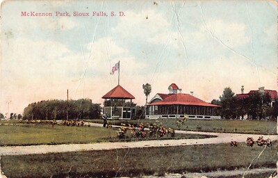 #ad 1916 McKennon Park Sioux Falls South Dakota Postcard $7.00