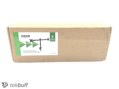 Vision VFM-DPD2B Monitor Desk Post for 2x Displays up to 27'' - (BLACK)