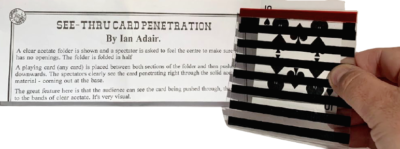 Adairs SEE THRU CARD PENETRATION Close Up Magic Trick Plastic Sleeve  Through | eBay