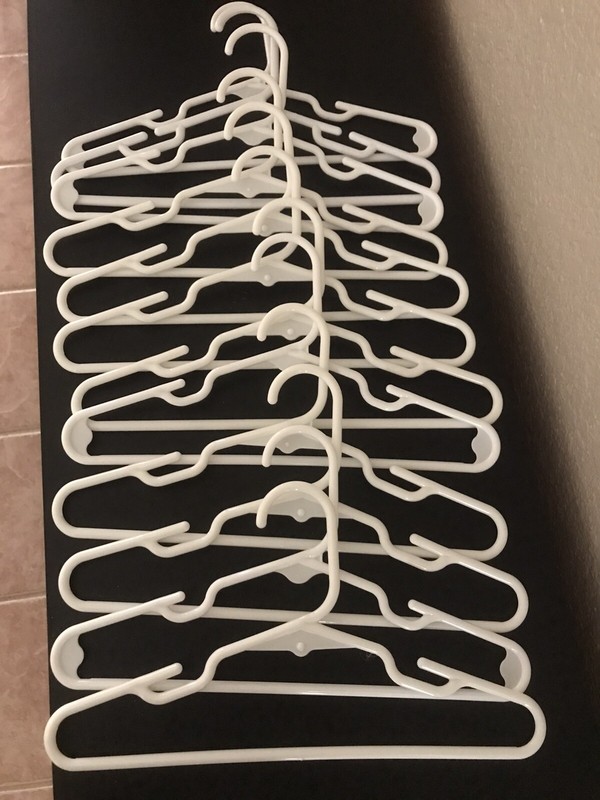 SET OF 12 WHITE TODDLER HANGERS
