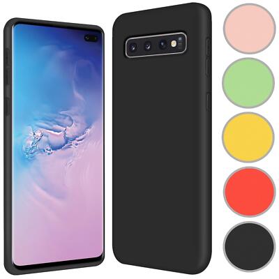 Schutz Hülle Silikon Für Samsung Galaxy S10 Plus Handy Tasche Case Cover matt