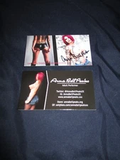 Porn Star ANNA BELL PEAKS Signed Business Card AUTOGRAPH