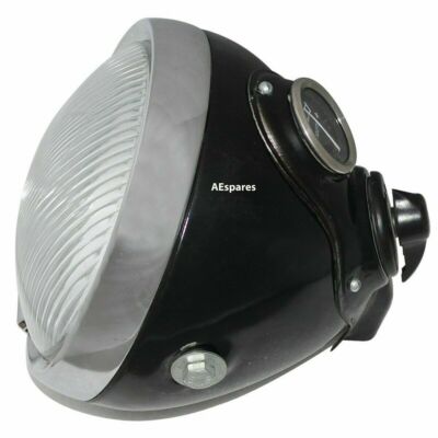 RE Triumph Panther Triumph Douglas  Black 6'' Lucas Type Du42 Headlight Headlamp 