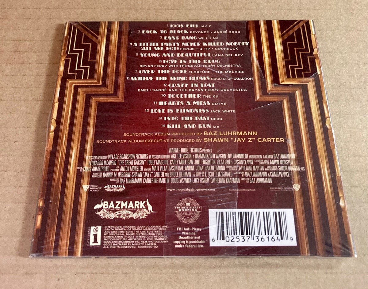 New CD (Clean Version) The Great Gatsby Soundtrack Baz