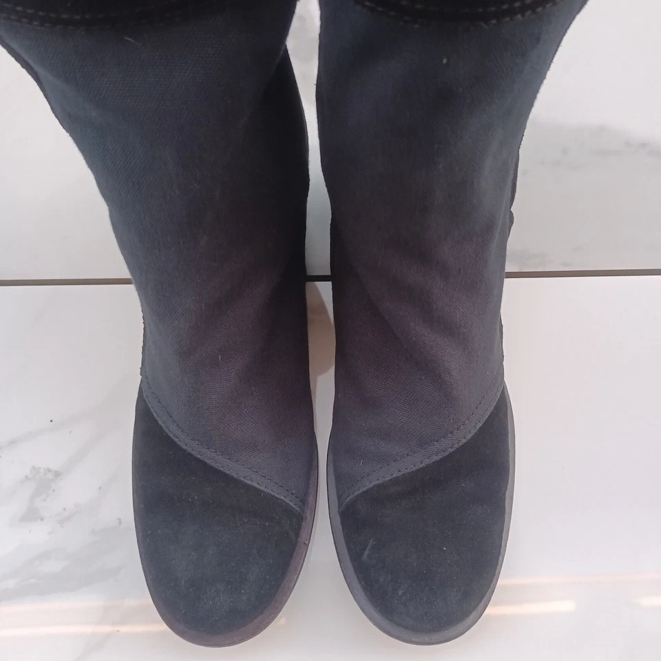 Botas Giuseppe Zanotti x Thakoon BOHO de gamuza/lona con cremallera para mujer talla 37,5 azules Foto 3 de 4