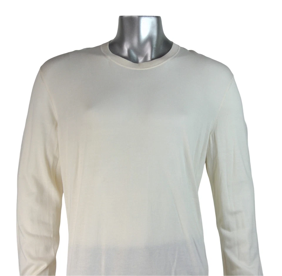 Suéter Cuello Redondo $1,395 Nuevo con Etiquetas Ermenegildo Zegna Crema Baby Island Cachemira S - 2XL Foto 2 de 4