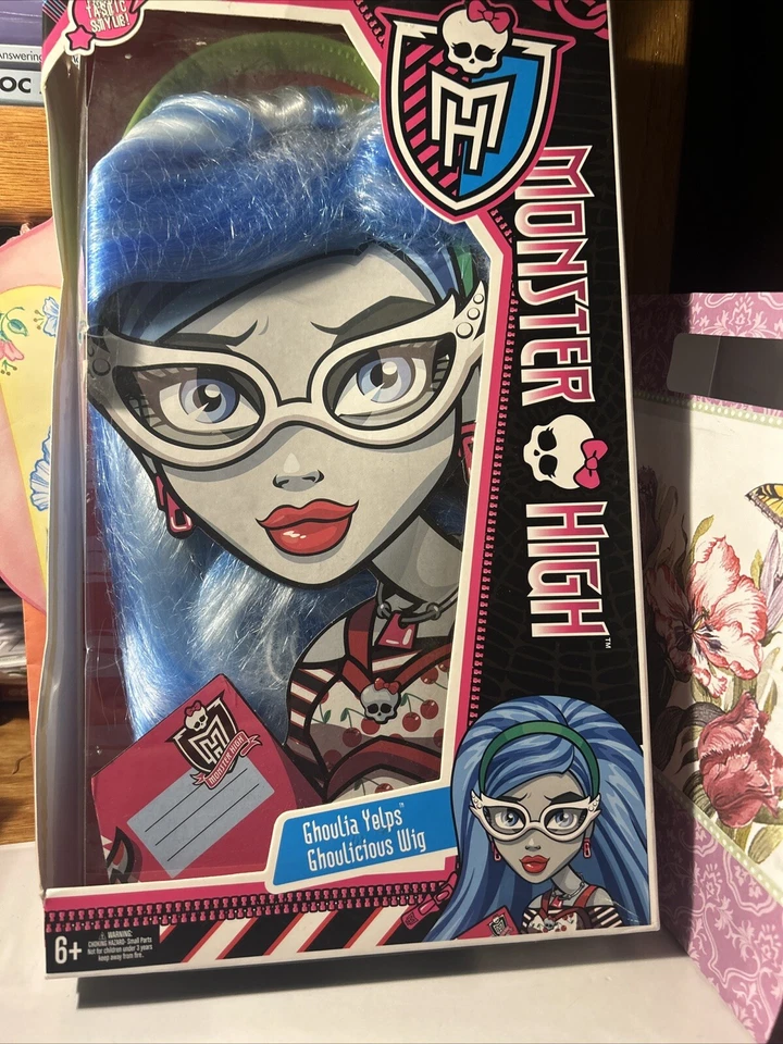 PELUCA DE HALLOWEEN MONSTER HIGH GHOULIA YELPS ACCESORIO DE DISFRAZ RARO 2011 Foto 3 de 4