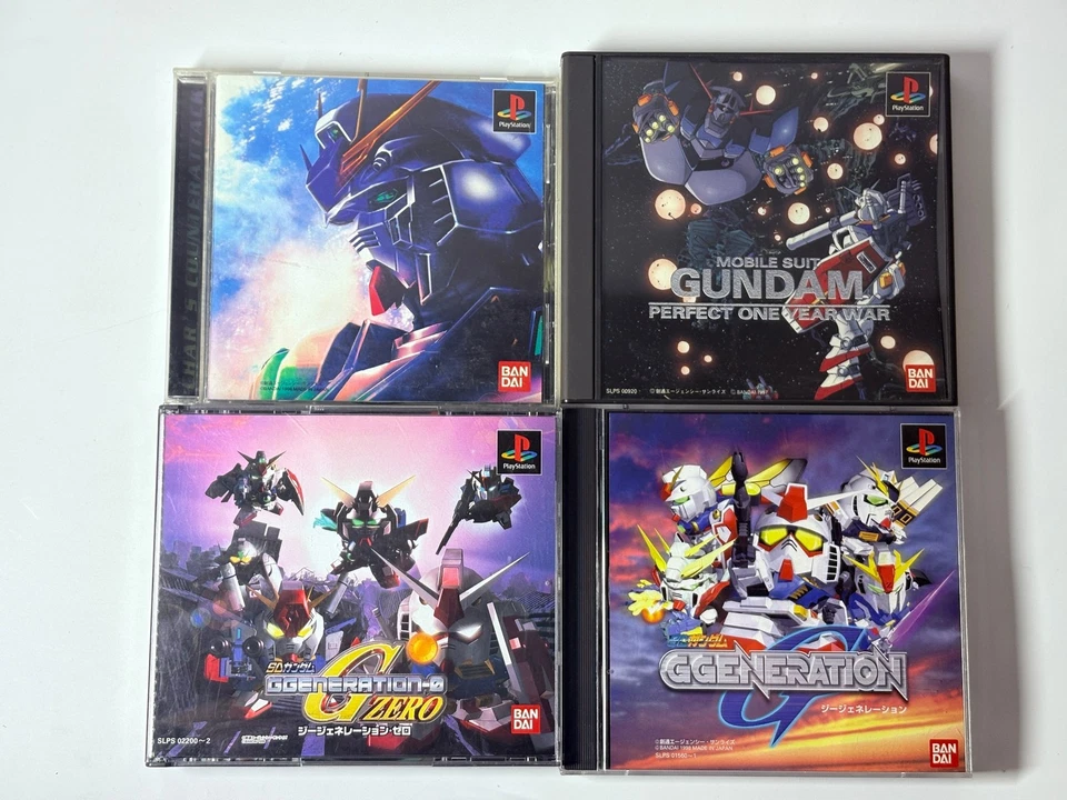 Lot of 4 Gundam PlayStation 1 PS1 Games+3 Sony ps1 Memory Cards SCPH-1020 Japan - Image 2 of 4