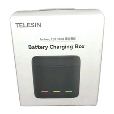 TELESIN Battery Charger Kit for GoPro Hero 12 11 10 9 Black with 2 Batteries