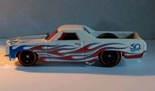HOT WHEELS '71 El Camino White 50th Anniversary Stars & Stripes Chevy