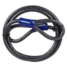Braided Steel Loop Cable Lock 7ft x 5in Heavy-Duty Security Lock - Black