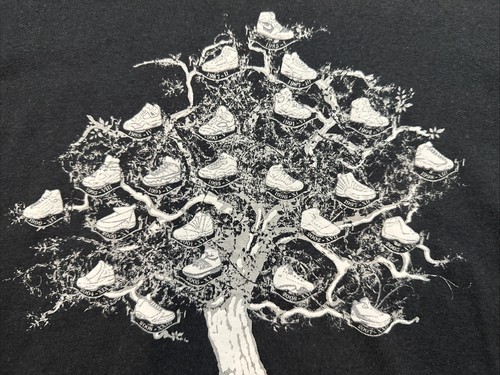 Air Jordan Shirt Black Sneaker Evolution Tree Of Soles Graphic RARE Youth Small - Picture 3 of 8