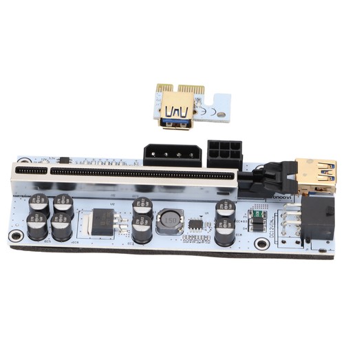 Riser Adapter Card Gold Plated Contacts Fine Workmanship 6 LED Lights Simple NEW - Afbeelding 6 van 12