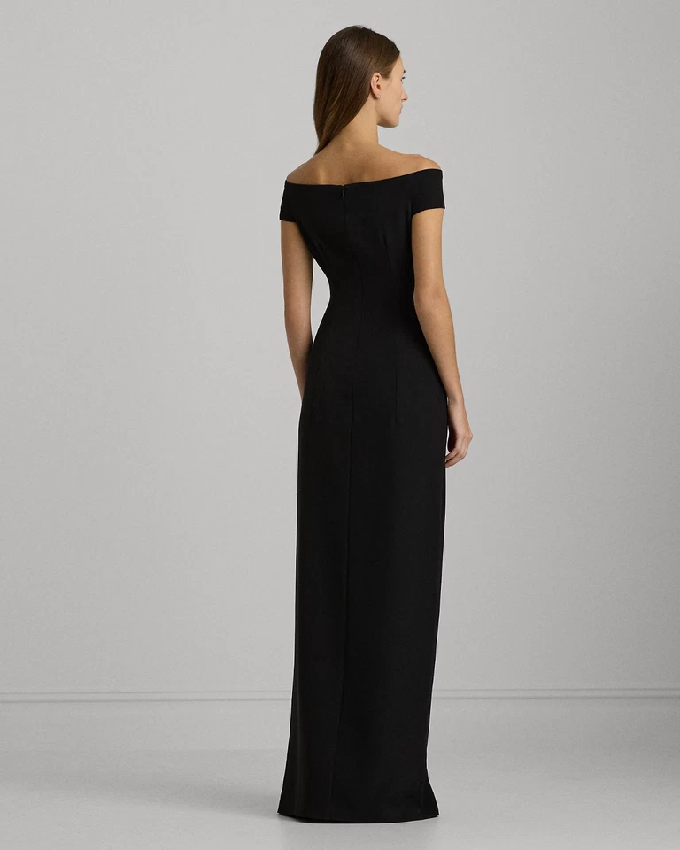 NEW Ralph Lauren Women's 16 Crepe Off-the-Shoulder Gown NWT $245 - Image 4 of 4