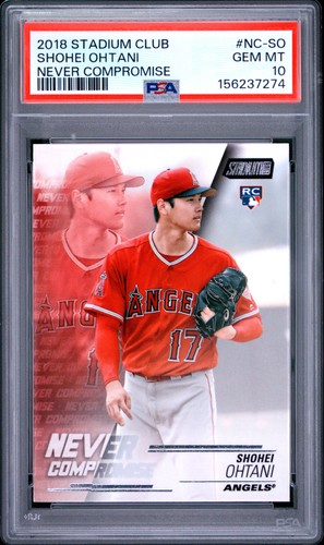2018 Stadium Club #NC-SO Shohei Ohtani Never Compromise PSA 10 Rookie RC Angels