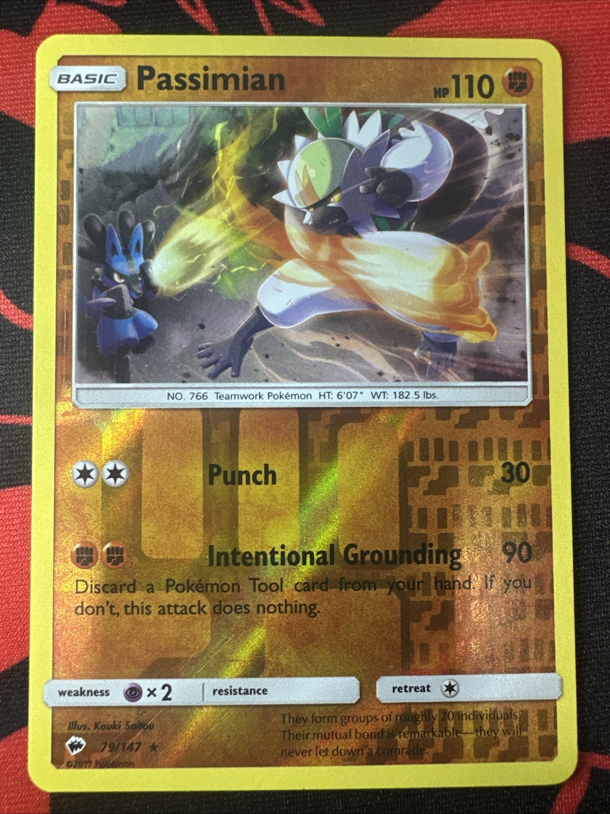 SM - Burning Shadows Passimian #79/147 Reverse Holo Pokemon Card