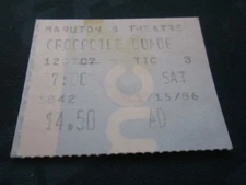 Crocodile Dundee Movie Ticket 1986 Paul Hogan