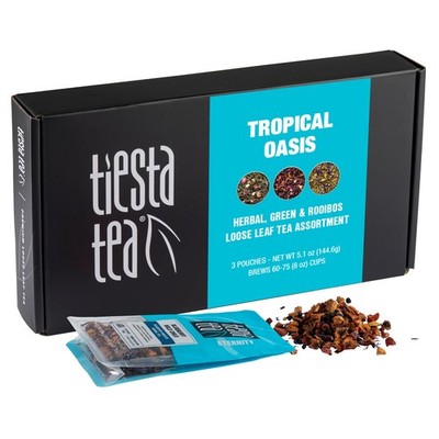 Tiesta Tea - Fruity Loose Leaf Tea Gift Box, 3 Pouches, Strawberry Green Tea, Bl