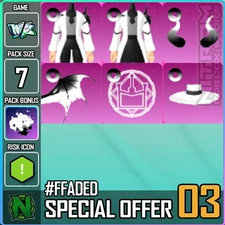 Roblox World Zero WZ - 6 PACK - #FFADED SPECIAL DEAL 03 + FREE AURA